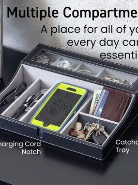 HOUNDSBAY Navigator Large Dresser Valet Tray & Mens  Organizer - NEW IN BOX